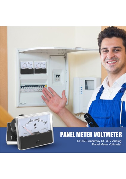 DH-670 Doğruluk Dc 30V Analog Panel Metre Voltmetre (Yurt Dışından)