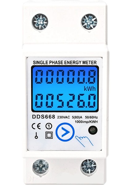 Din Raylı Dijital Tek Sıfır Enerji Ölçer Kwh AC220V LCD Elektrik (Yurt Dışından)