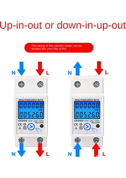 Din Raylı Dijital Tek Sıfır Enerji Ölçer Kwh AC220V LCD Elektrik (Yurt Dışından)