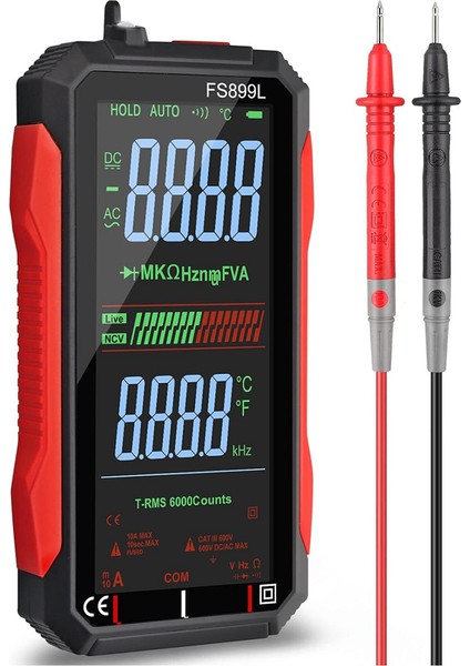 4,8 Inç LCD Ekranlı Çoklu Test Cihazı ile USB Multimetre Dijital Voltmetre (Yurt Dışından)