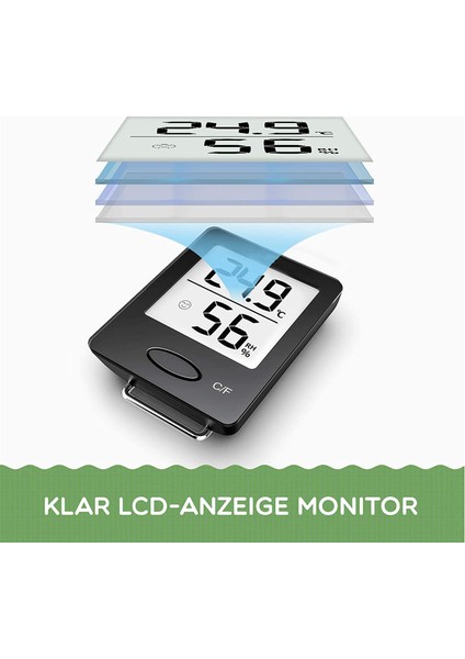 Taşınabilir Termo Higrometre, Sıcaklığı ve Nemi Ölçer Siyah (Yurt Dışından) fırsatları