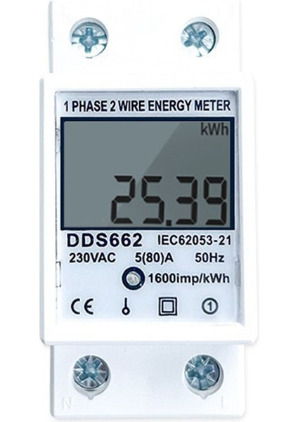 Din Raylı Dijital Tek Fazlı Sıfırlama Sıfır Enerji Ölçer Ac 220V Kwh B (Yurt Dışından)