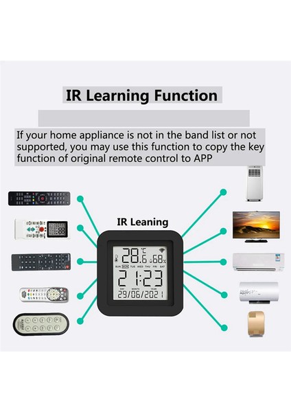 Tuya Akıllı Wifi Evrensel Ir Uzaktan Sıcaklık Nem Sensörü (Yurt Dışından)