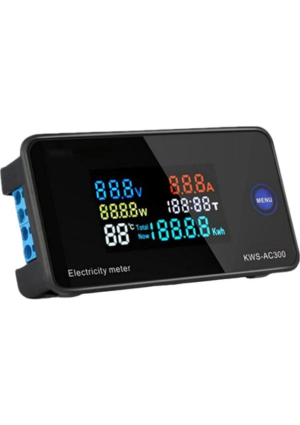 Ac Wattmetre Metre AC300-10A 50-300V Voltmetre LED Dijital Ekran (Yurt Dışından)
