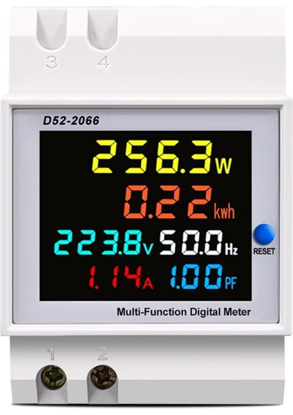 6ın1 Din Raylı Ac Monitör 100A Elektrik Frekans Ölçer (AC40-300V) (Yurt Dışından)