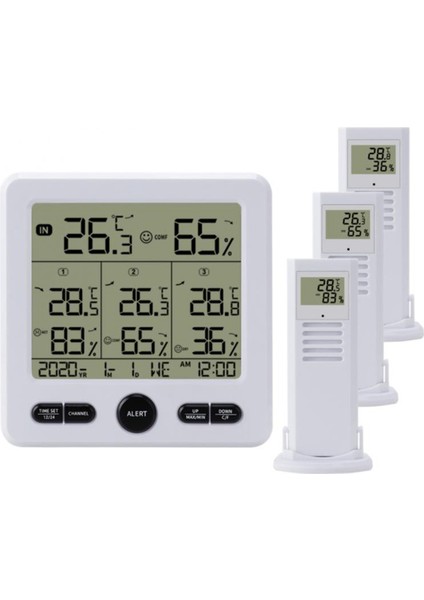 TS-6210-W Çok Fonksiyonlu Sıcaklık Higrometresi Beyaz (Yurt Dışından)