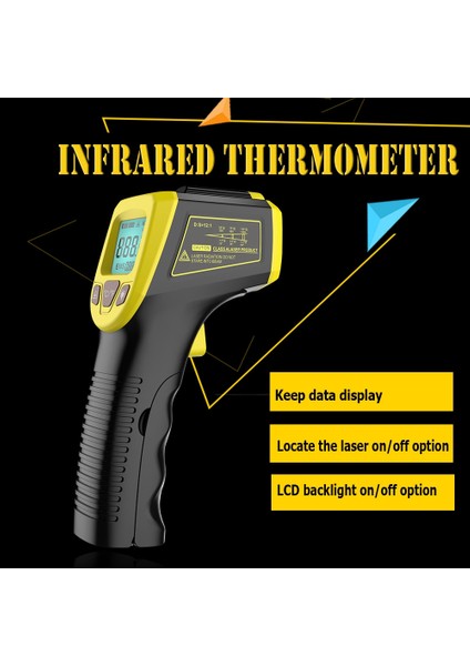 Dijital Kızılötesi -50-600°C/-58-1122℉ Temassız Termometre(Mavi) (Yurt Dışından) modelleri