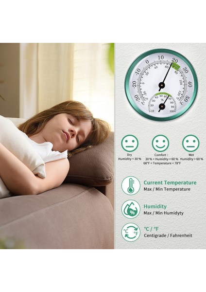 Mini 2'si 1 Arada Termometre Higrometre -30°c -50° Sera Için Hayır (Yurt Dışından) indirimleri