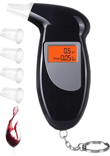 Breathalyzer Alkol Test Cihazı, Dijital LCD Ekranlı Alkol Test Cihazı (Yurt Dışından)