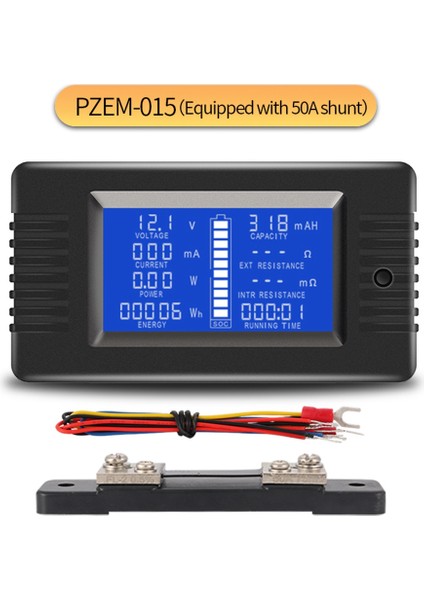 PZEM015 Dijital 0-200V Gerilim Akımı 50A Şönt Ölçerli (Yurt Dışından)