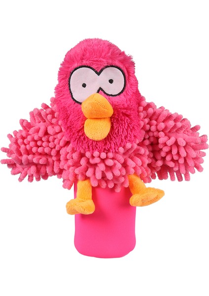 304/450758 Köpek Pembe Peluş Kaplı Pet Şişeli Oyuncak 27 cm