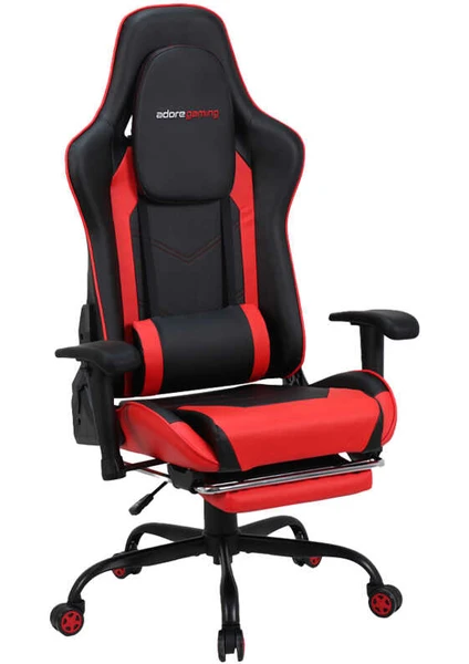 adore mobilya Adore Gaming Combo Profesyonel Oyuncu ve Çalışma Koltuğu-Siyah-Kırmızı 71X130-139,5X58 cm (Gxyxd)