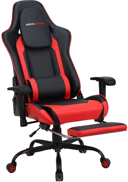 adore mobilya Adore Gaming Combo Profesyonel Oyuncu ve Çalışma Koltuğu-Siyah-Kırmızı 71X130-139,5X58 cm (Gxyxd)