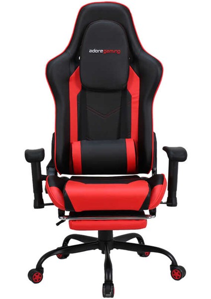 adore mobilya Adore Gaming Combo Profesyonel Oyuncu ve Çalışma Koltuğu-Siyah-Kırmızı 71X130-139,5X58 cm (Gxyxd)