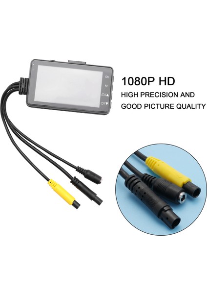 Özel Çift Kanallı 3 Inç 1080P Hd Kamera Dvr Motorlu Araç Kamerası (Yurt Dışından) modelleri