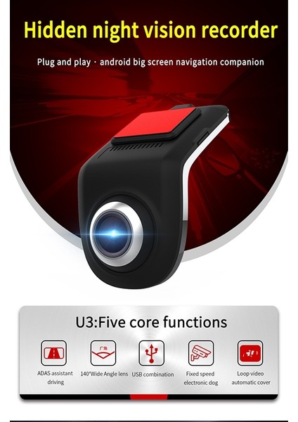 1080P Sürüş Kaydedici USB Çinko Alaşımlı Geniş Açılı Hareket Navigatörü (Yurt Dışından) fiyatları