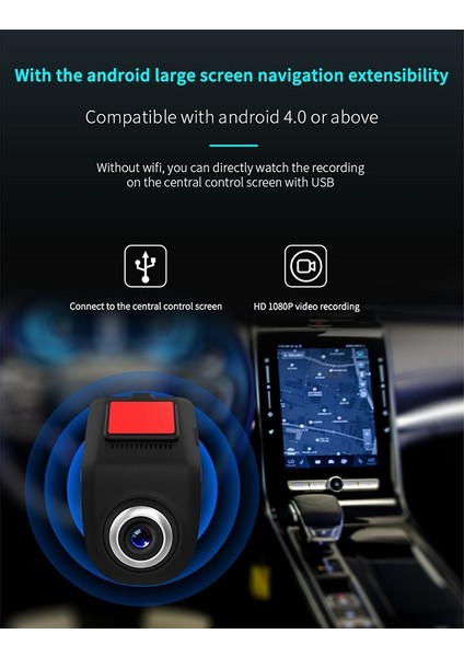 1080P Sürüş Kaydedici USB Çinko Alaşımlı Geniş Açılı Hareket Navigatörü (Yurt Dışından) fırsatları