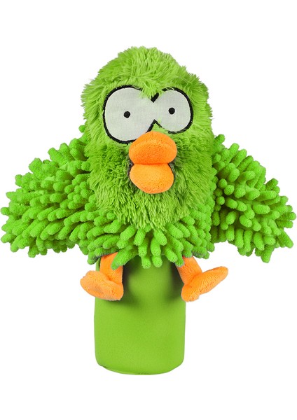 304/450772 Köpek Yeşil Peluş Kaplı Pet Şişeli Oyuncak 27 cm