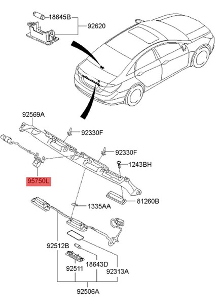 95760-3Z002 Araç Dikiz Kamerası 95760-3Z000 957603Z001 Hyundai Için (Yurt Dışından)