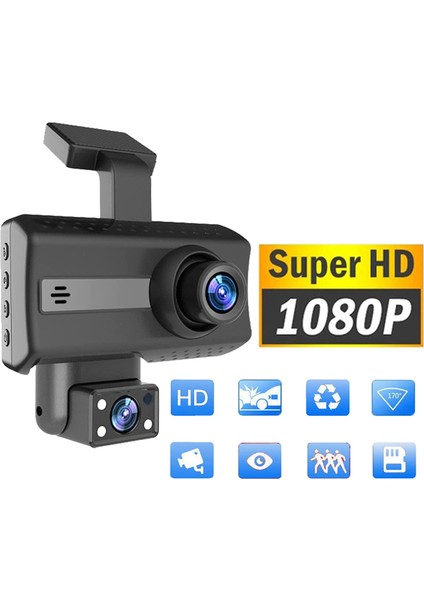 1080P Hd Araç Içi Kamera Araba Dvr Sürüş Kaydedici, 3.0 Inç IPS Ekran (Yurt Dışından) fırsatları