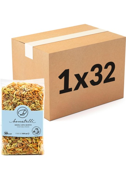 Sebzeli Arpa Şehriye 500 gr x 32'li Paket