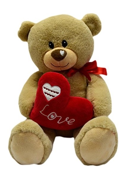 Burnu Kalp Nakışlı Ayı Peluş 30 cm 62564 fiyatları
