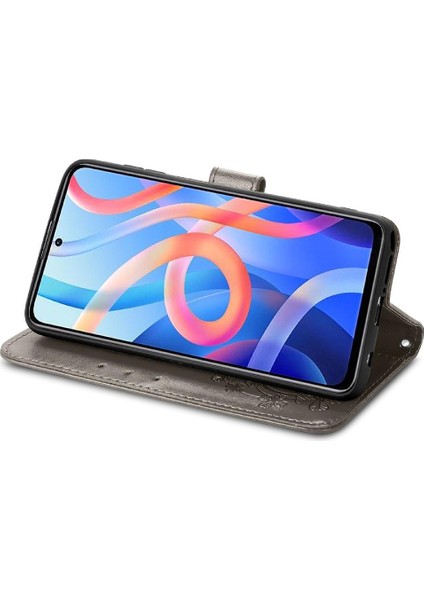 Xiaomi Redmi Için Not 11 4g Dört Yapraklı Yonca Flip Kapak Kısa Kayış (Yurt Dışından)