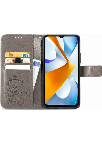 Xiaomi Poco C40 Flip Kapak Kılıf Için Dört Yapraklı Yonca Iş (Yurt Dışından)