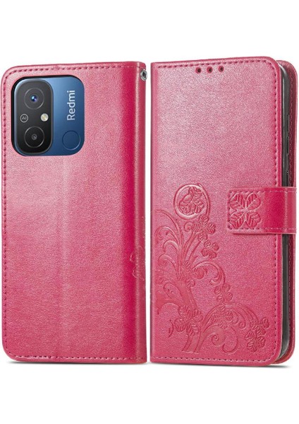 Xiaomi Redmi 12C Flip Kapak Için Kılıf Kısa Kayış Zarif Iş Dört (Yurt Dışından)