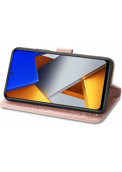 Xiaomi Poco M4 Pro Kısa Kayış Flip Kapak Dört Yapraklı Yonca Durumda (Yurt Dışından)