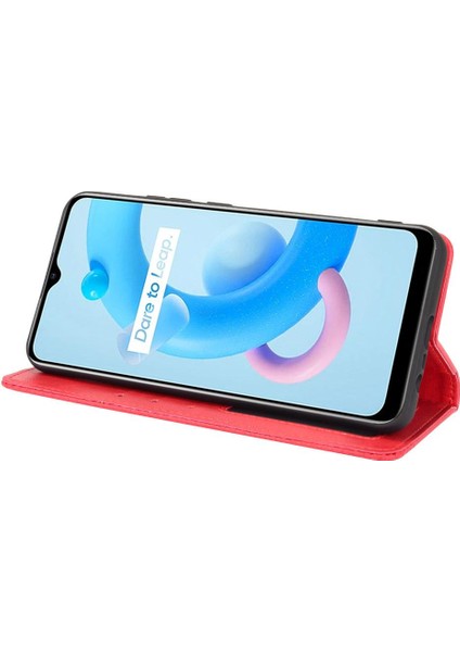 Realme C11/C20/C20A Pu Deri Cüzdan Manyetik Kapatma Için Kılıf (Yurt Dışından) modelleri