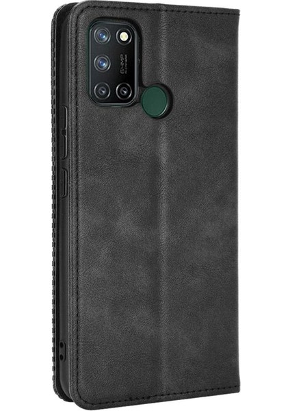 Realme C17 Pu Deri Cüzdan Manyetik Kapatma Için Kılıf (Yurt Dışından)