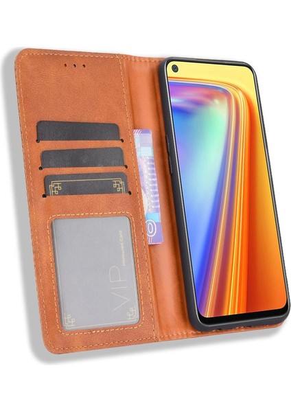 Realme 7 Cüzdan Pu Deri Manyetik Kapatma Için Kılıf (Yurt Dışından) indirimleri