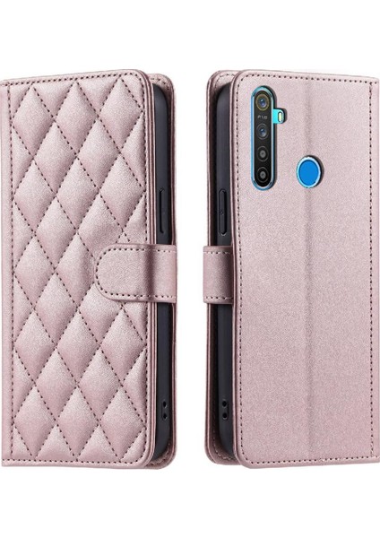 Realme 5 Pro Için Telefon Kılıfı Kart Yuvaları Tutucu Kafes Manyetik El Kayışı (Yurt Dışından)