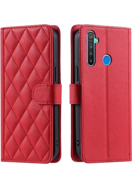 Realme 5 Pro Için Telefon Kılıfı Kart Yuvaları Tutucu Kafes Manyetik El Kayışı (Yurt Dışından)