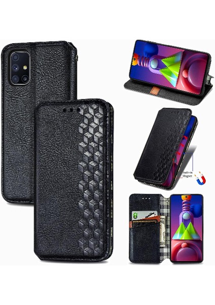 Samsung Galaxy M51 Moda Tasarım Flip Kapak Zarif Iş Için Kılıf (Yurt Dışından)