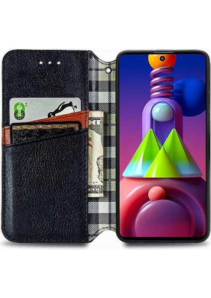 Samsung Galaxy M51 Moda Tasarım Flip Kapak Zarif Iş Için Kılıf (Yurt Dışından)