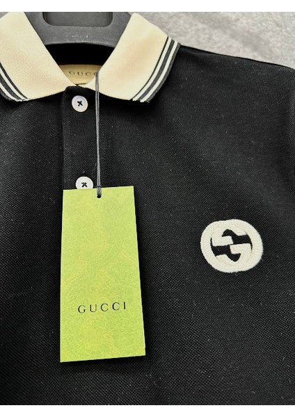 Göğüste Kilitli G Logolu Pamuklu Polo Yaka T-Shirt fiyatları