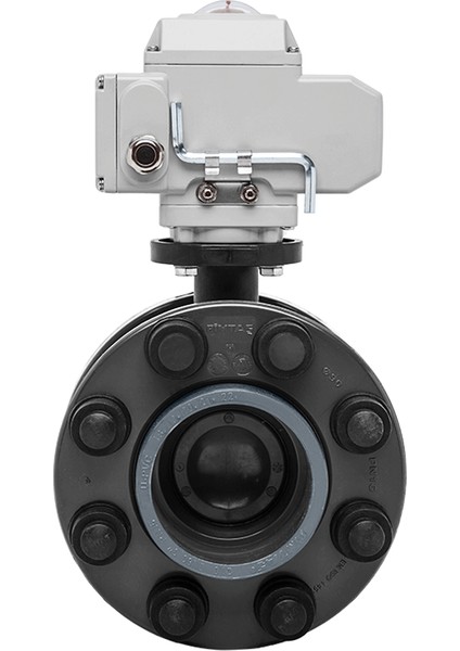 Ø315 24V Dc Elektrik Aktüatörlü U-Pvc Takım Kelebek Vana Asit Için modelleri