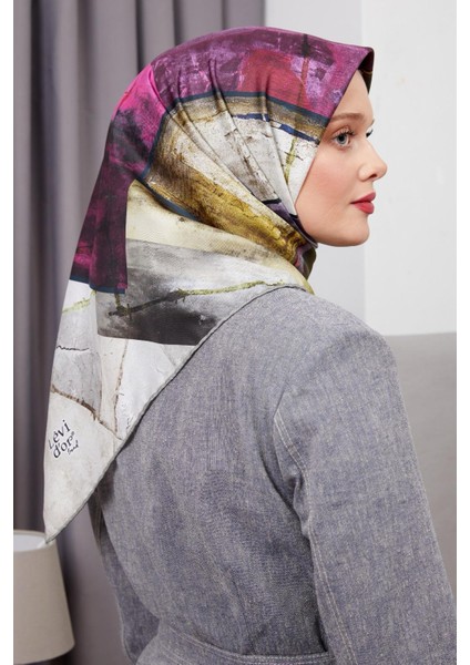 Yeni Sezon Trend Polyester Twill (Tivil) Eşarp Modeli Tesettür Nağme