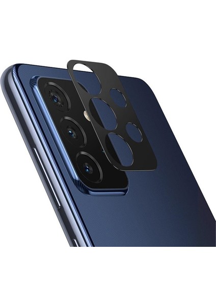 Samsung Galaxy A73 ile Uyumlu Kamera Lens Koruma Halkası Siyah - FC377