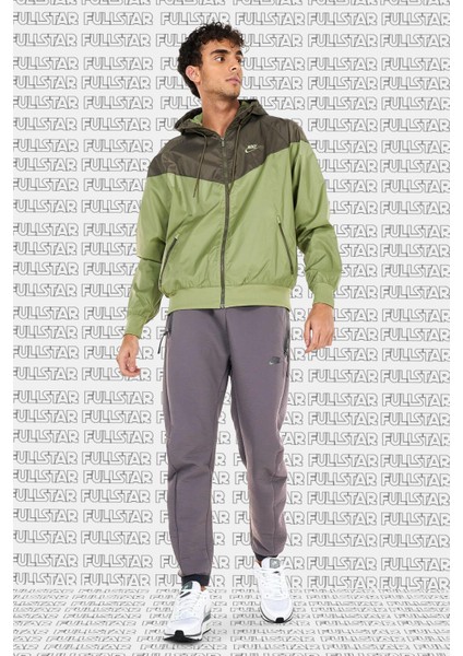 Sportswear Windrunner Jacket Blue Green Kapüşonlu Erkek Ceketi Yeşil Haki