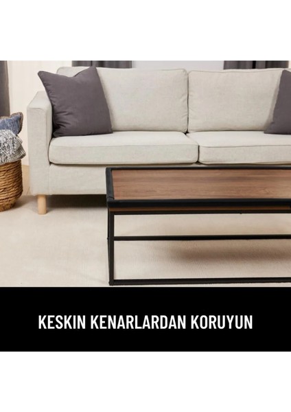 a 4.6 Metre 4 Adet Köşe Koruyucu Köşe Ve Kenar Koruma 3m Bant Esnek Yumuşak Darbe Engelleyici Gri