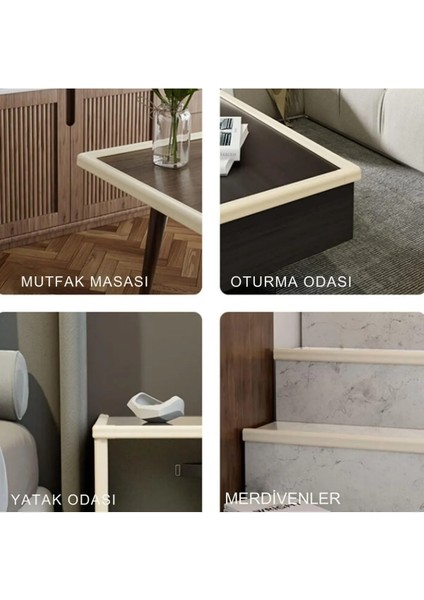 a 4.6 Metre 4 Adet Köşe Koruyucu Köşe Ve Kenar Koruma 3m Bant Esnek Yumuşak Darbe Engelleyici Gri