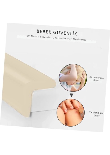 a 4.6 Metre 4 Adet Köşe Koruyucu Köşe Ve Kenar Koruma 3m Bant Esnek Yumuşak Darbe Engelleyici Gri