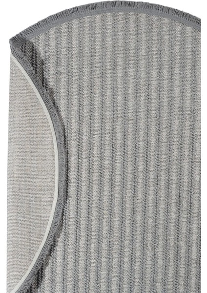 Gri Yuvarlak Yumuşak Dokulu Halı Kilim Salon Mutfak Koridor Yolluk Dokuma Makine Halısı 0011 Daire indirimleri