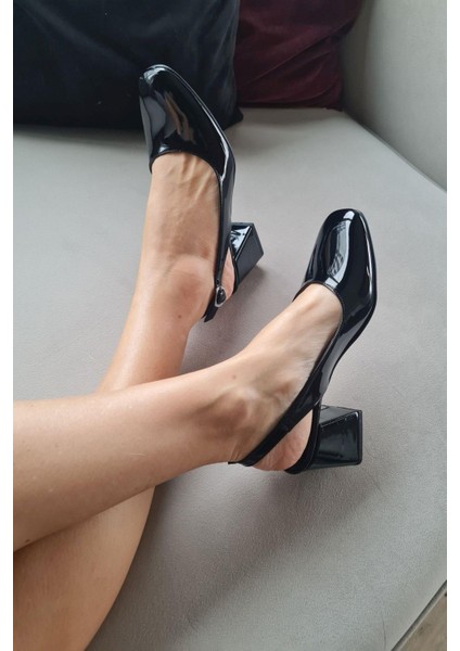 10 049 Topukla Kadın 6 cm Topuklu Loafer Günlük Ayakkabı
