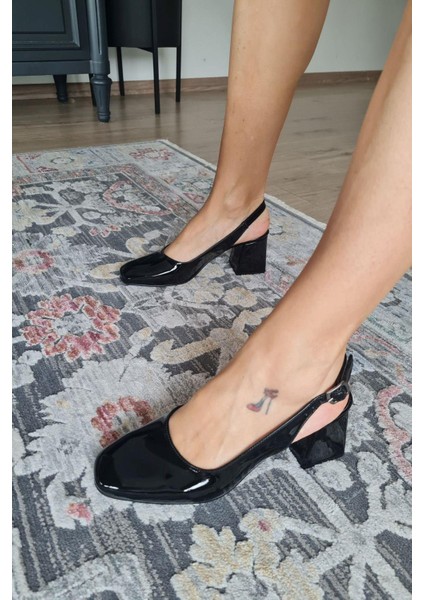10 049 Topukla Kadın 6 cm Topuklu Loafer Günlük Ayakkabı