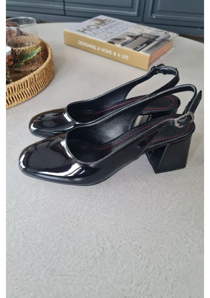 10 049 Topukla Kadın 6 cm Topuklu Loafer Günlük Ayakkabı