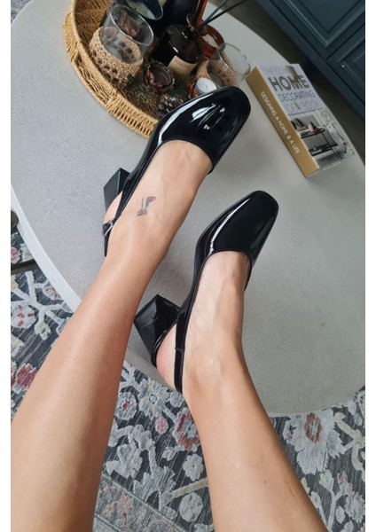 10 049 Topukla Kadın 6 cm Topuklu Loafer Günlük Ayakkabı